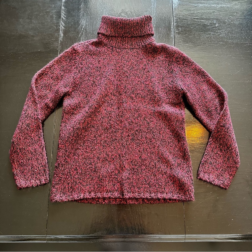 Vintage Chiocs Size 2 Medium Red Maroon Turtleneck Sweater